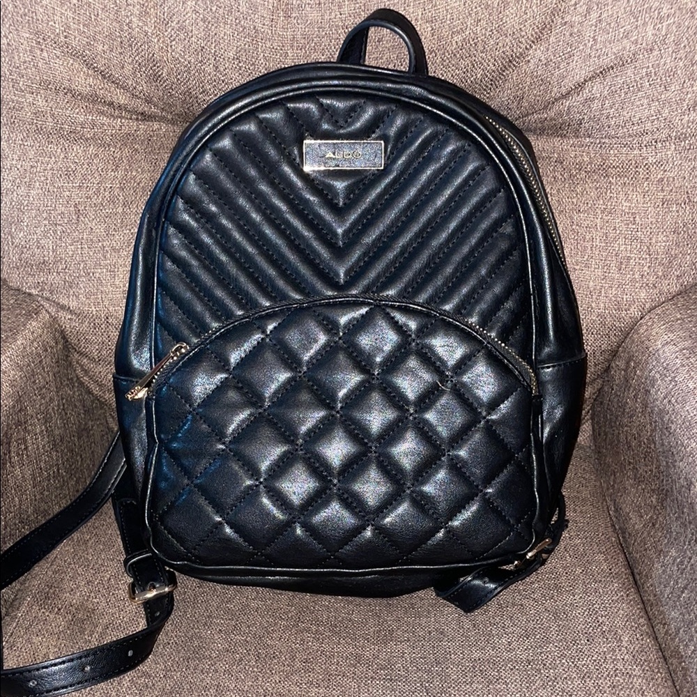 ALDO Black Quilted Backpack